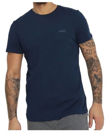 DIESEL Granatowa Koszulka O-neck Klasyczna