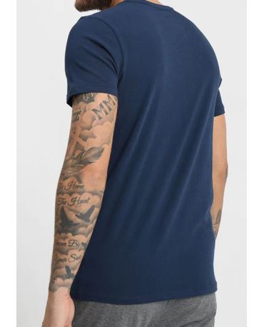 DIESEL Granatowa Koszulka O-neck Klasyczna