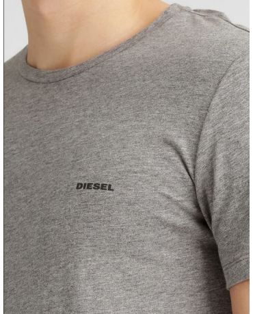 DIESEL Szara Koszulka O-neck Klasyczna
