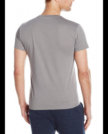 EMPORIO ARMANI Szara Koszulka V-neck Slimowana Dopasowana