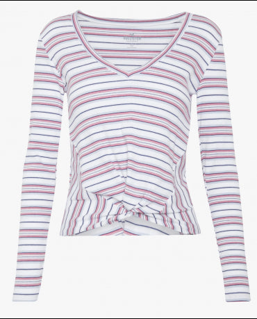 HOLLISTER Bluzka W Paski Z Wiązaniem