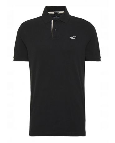 HOLLISTER California Czarne Klasyczne Polo