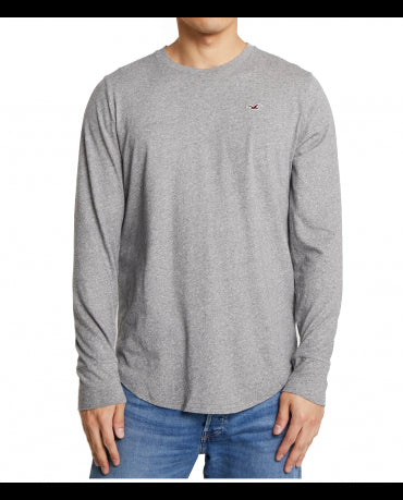 HOLLISTER California Grey Longsleeve Szary Klasyczny