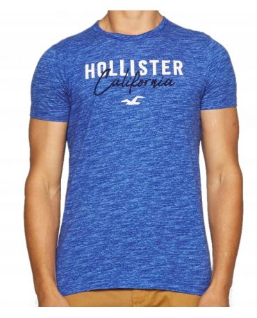 Hollister California Męski T-Shirt Laguna Logo Haft