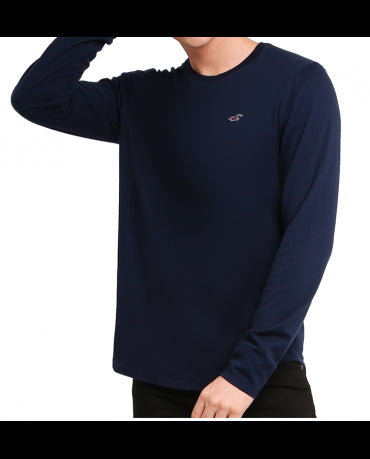 HOLLISTER California Navy Longsleeve Granatowy Klasyczny