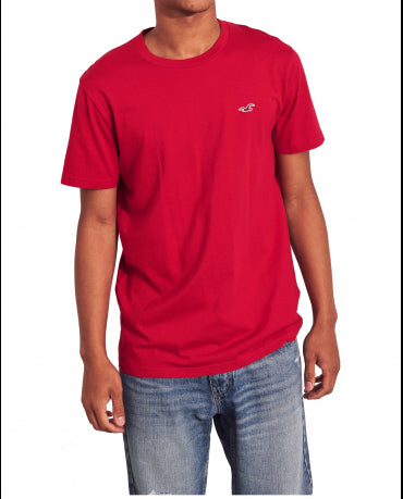 HOLLISTER California Red Tshirt Czerwony O-Neck