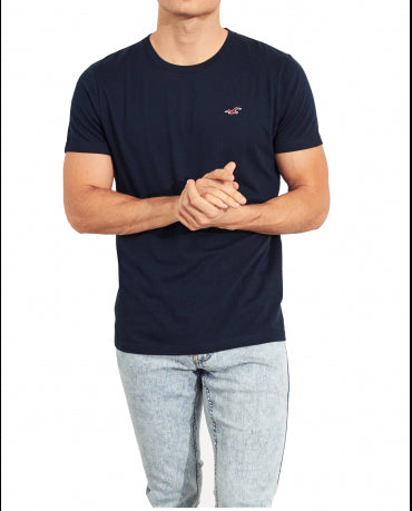 HOLLISTER California Navy Tshirt Granatowy O-Neck