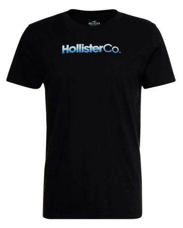 HOLLISTER California Tshirt Męski Nadruk Czarny