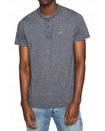 Hollister Navy-Grey Texture T-Shirt Guziki