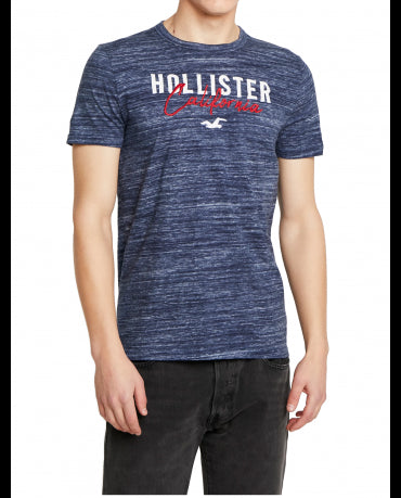 HOLLISTER Navy Tshirt White Red Logo California