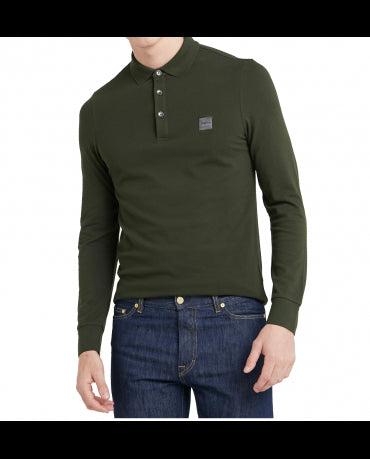 HUGO BOSS Premium Zielony Longsleeve Polo