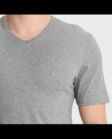HUGO BOSS Szara Koszulka V-neck