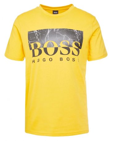 HUGO BOSS Żółty T-Shirt Storm Regularny