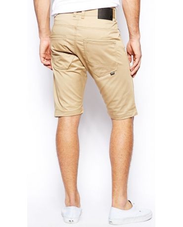 JACK & JONES BEŻOWE SPODENKI MĘSKIE SZTYWNE ŚLISKIE