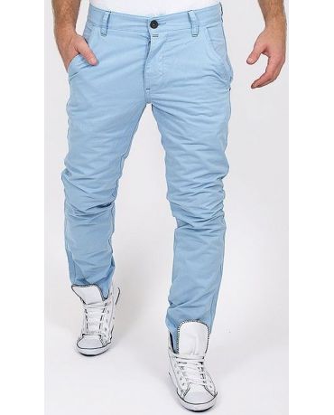 Jack & Jones Chinosy Błękitne Spodnie Męskie