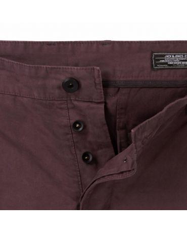 Jack&Jones Chinosy Śliwkowe Spodnie Męskie