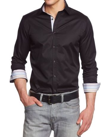 JACK & JONES CZARNA KOSZULA ELEGANCKA