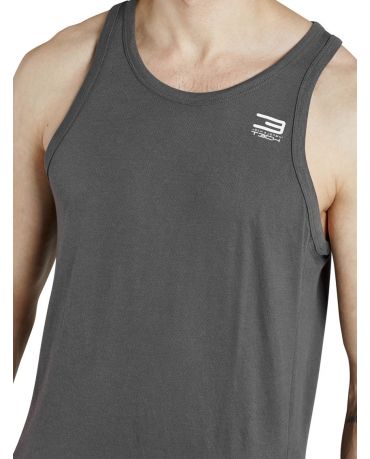 JACK & JONES GRAFITOWA KOSZULKA BEZ RĘKAWÓW TANK TOP