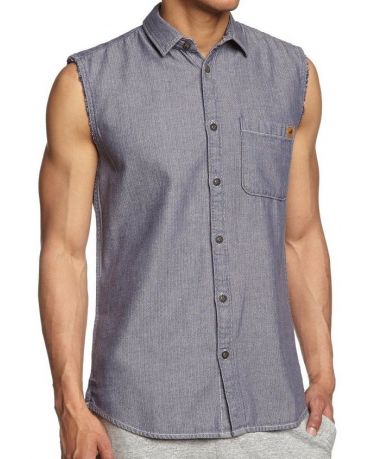 Jack &  Jones Koszula Bezrękawnik Szaro Niebieski