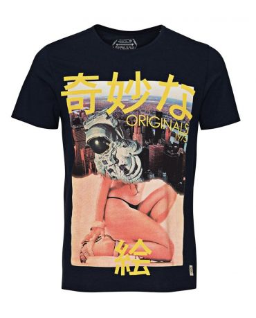 JACK & JONES KOSZULKA ABSTRACT GRANATOWA