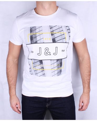 JACK & JONES KOSZULKA BIAŁA YOU TEE