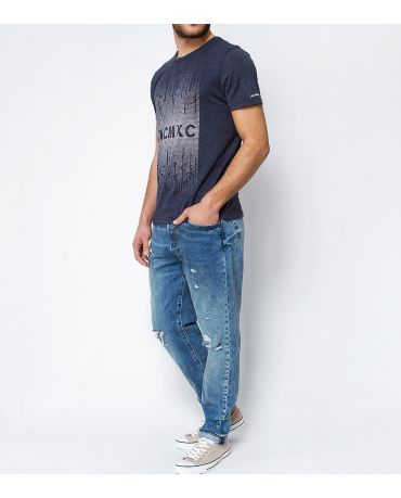 JACK & JONES KOSZULKA NOISE GRANATOWA