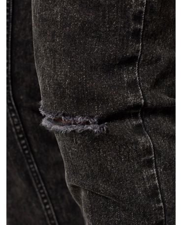 Jack&Jones Męskie Szare Jeansy z Dziurami  Skinny fit