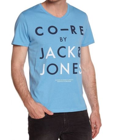 JACK & JONES NIEBIESKA KOSZULKA CORE S