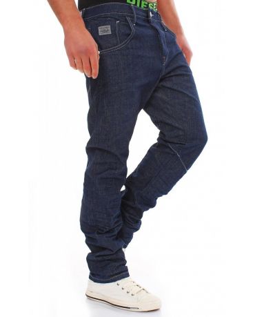 Jack&Jones Granatowe Sztywne Jeansy Luźne Anti Fit