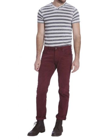 Jack&Jones Bordowe Jeansy Slim fit Rurki