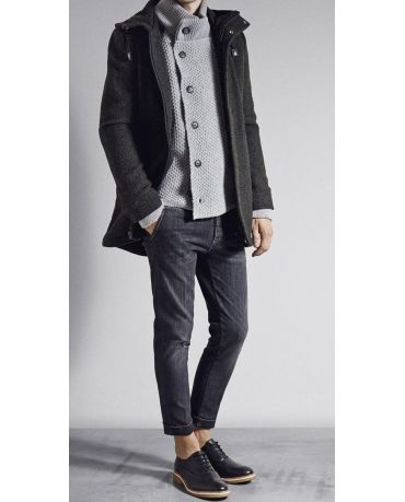 Jack&Jones Eleganckie Jeansy Slim Fit Niebiesko-Szare