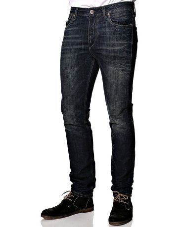 Jack&Jones Klasyczne Jeansy Granatowe Męskie Regular Fit