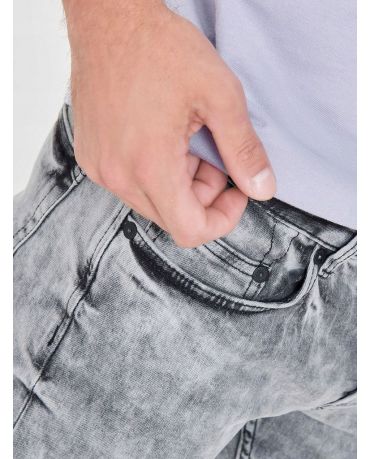 Only & Sons Miękkie Szare Jeansy Męskie Slim Fit