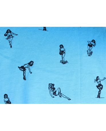 ONLY & SONS NIEBIESKA KOSZULKA PIN UP GIRLS L
