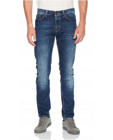 Only & Sons Przecierane Miękkie Niebieskie Jeansy Męskie