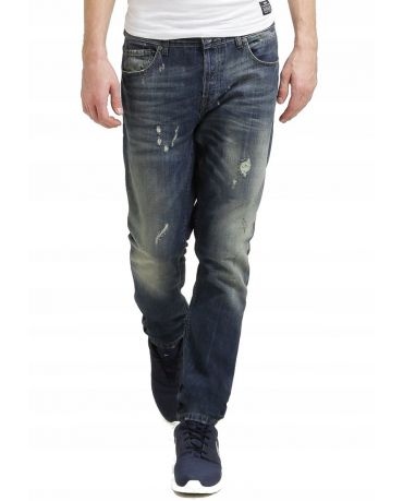 Only Sons Regularne Klasyczne Jeansy Granatowe Przetarcia
