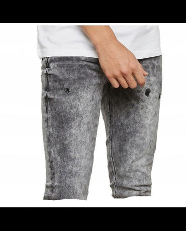 ONLY SONS Spodenki Jeansowe Męskie Szare Barwione Mini Dziury