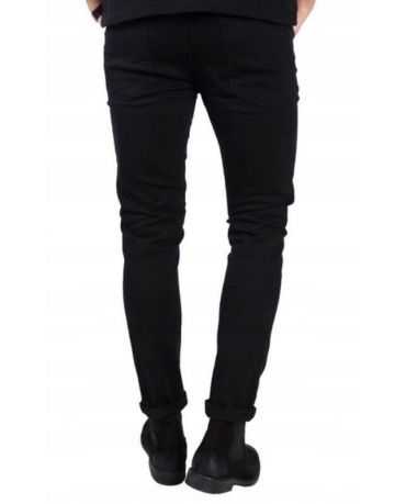 Only&Sons Czarne Jeansy Męskie Przecięcia Slim Fit