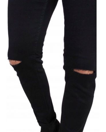 Only&Sons Czarne Jeansy Męskie Przecięcia Slim Fit