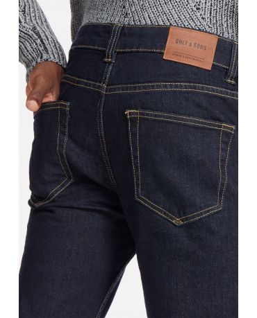 Only&Sons Granatowe Jeansy Męskie Slim Fit