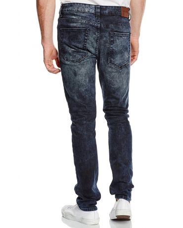 Only&Sons Granatowe Jeansy Slim Fit Przetarcia