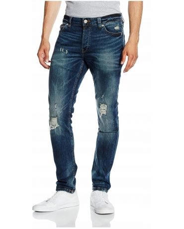 Only&Sons Niebieskie Jeansy Męskie Dziury Przetarcia