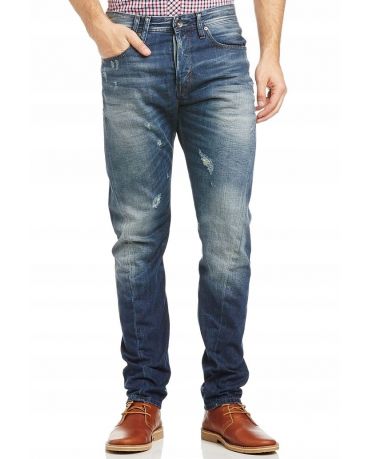 Only&Sons Niebieskie Jeansy Regularne Przetarcia
