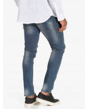Only&Sons Niebieskie Jeansy Slim Fit Męskie Przejaśnienia