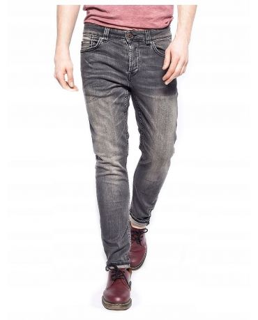 Only&Sons Szare Jeansy Slim Fit Przecierane Męskie