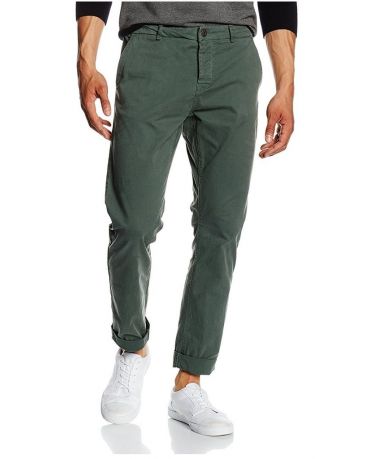 Only&Sons Szaro-Zielone Chinosy Męskie Dopasowane