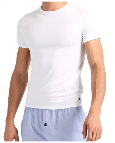 POLO RALPH LAUREN Biała Koszulka O-neck Klasyczna