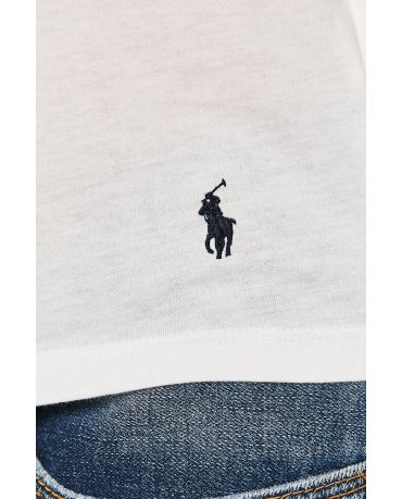 POLO RALPH LAUREN Biały Klasyczny Longsleeve