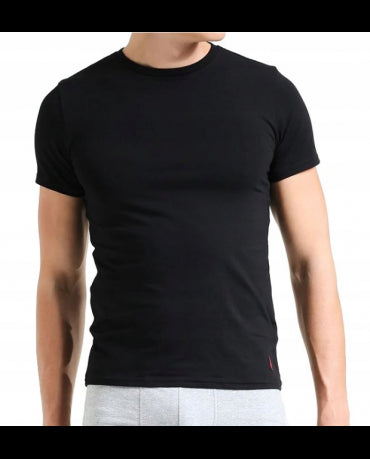 POLO RALPH LAUREN Czarna Koszulka O-neck Klasyczna