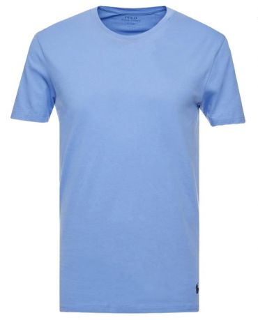 POLO RALPH LAUREN Jasnoniebieska Koszulka O-neck Klasyczna